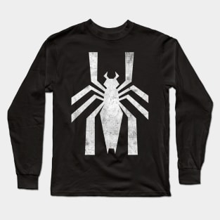 Distressed White Silhouette Spider Long Sleeve T-Shirt